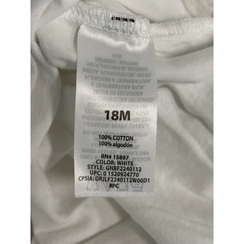 Carters Baby Bodysuit Lot 2pc Grey Waffle Knit & Highland Cow White 18M